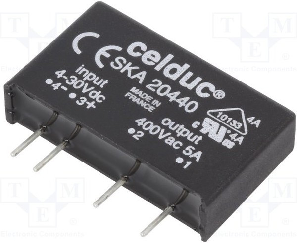 SKA20440, Реле: полупроводниковое, SPST-NO, Uупр: 4-30ВDC, 5А, 12-460ВAC