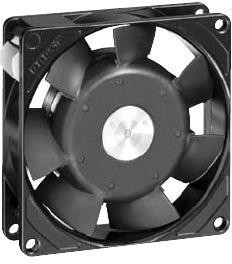 3906, AC Fans AC Tubeaxial Fan, 92x92x25mm, 115VAC, 41.2CFM, 11W, 35dBA, 2650RPM, Ball Bearing
