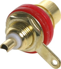 RS-115G, RCA красное гнездо на панель (зол.)