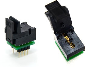 DIP8-SON8 2x3 mm (USON8, DFN8) [ZIF-Loranger, Clam Shell], Адаптер для программирования микросхем (=AE-WS8-U4, TSU-D08/WS08-3X2)