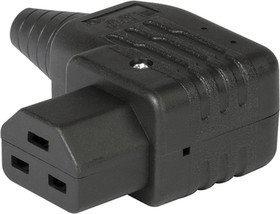1659.0000, C21 Right Angle Cable Mount IEC Connector Socket, 16A, 250 V