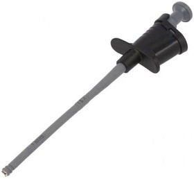 SKPS6780NI-SW, Щуп-зажим, "крокодил", 6А, черный, Покрытие: никелированные, 4мм