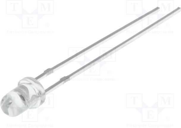 OSB5SA3131A-1MA, LED; 3mm; blue; 330?500mcd; 30°; Front: convex; 2.6?3.4V; -30?85°C