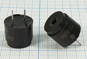 Зуммер магнитоэлектрический без генератора, 16x14, напряжение 12В, сопротивление 115 Ом, частота 2.0