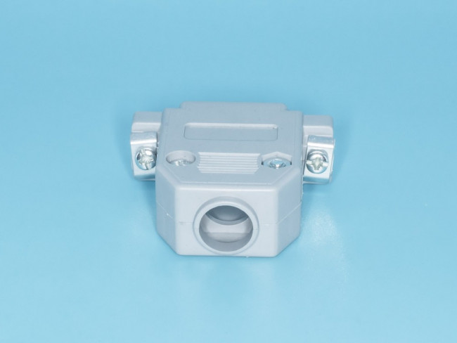 DP-15C, Корпус разъема D-SUB 15 контактов, серый, тип 2