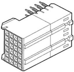 88945-102LF, Разъем, FCI Metral, 24 контакт(-ов), 2 мм, Гнездо, Прессовая Посадка, 4 ряд(-ов)