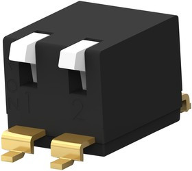 EDSP02SGLNNTR04, DIP / SIP переключатель, длинный, 2 схем(-а), Клавиша, SMD (Поверхностный Монтаж), SPST, 24 В EDSP02SGLNNTR04, DIP / SIP переключатель, длинный, 2 схем(-а), Клавиша, SMD (Поверхностный Монтаж), SPST, 24 В