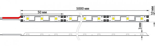 Светодиодная лента LED силикон 5м, 12В, 10 мм, IP65, SMD 5050, 60 LED/m, свет белый 141-495 Светодиодная лента LED силикон 5м, 12В, 10 мм, IP65, SMD 5050, 60 LED/m, свет белый 141-495