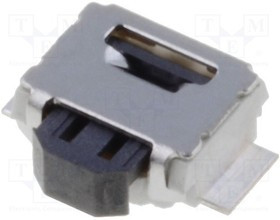 B3U-3100PM, Микропереключатель TACT, SPST-NO, Пол: 2, 0,05A/12ВDC, SMT, 0,49Н