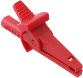 72924-2, Test Clips Mini-Alligator Clip W/2MM Jack Red