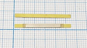 Пьезоэлектрическая диафрагма для ультразвукового диапазона прямоугольной формы 27x2x0.26мм; пбу 27x2