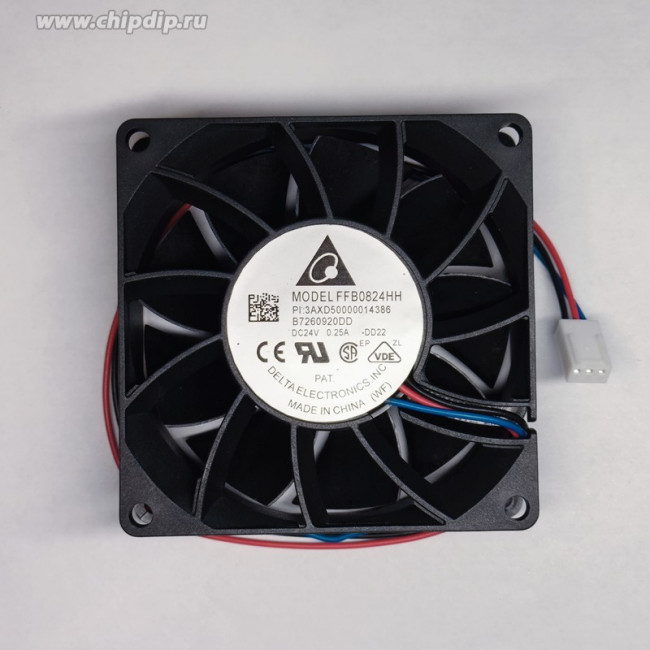 Вентилятор Delta Electronics FFB0824HH 24v 0.25A 3pin 80x80x25