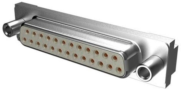 D09S33E4GX00LF, 9 Way Right Angle Plug-In Mount D-sub Connector Socket, 2.74mm Pitch, with Screw