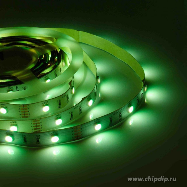 100BL, Лента светодиодная, RGBW, 12В, 7.2Вт/м, 30SMD(5050)/м, 360Лм/м, IP20, 10мм, цена за катушку 5м