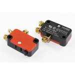 Микропереключатель, размер 28x10 x16, 15А, переключение ON-(ON), размер концевика H18, V15-1B5A