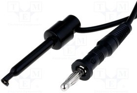 PPOM-36/B, Измерительный провод, 60ВDC, 10А, Дл: 0,95м, черный, изоляция: ПВХ