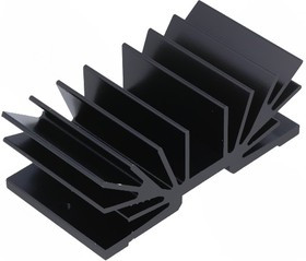 SK64-37SA1M3, Радиатор: штампованный, TO220, черный, L: 37,5мм, W: 70мм, 4,1К/Вт