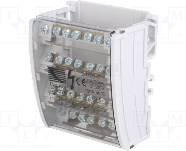 E.4076, Соединитель: распределительный блок, зажим под винт, 1,5-25мм2