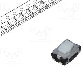 EVQP2602W, Микропереключатель TACT, SPST, Пол: 2, 0,02A/15ВDC, SMT, нет, 2,5мм EVQP2602W, Микропереключатель TACT, SPST, Пол: 2, 0,02A/15ВDC, SMT, нет, 2,5мм