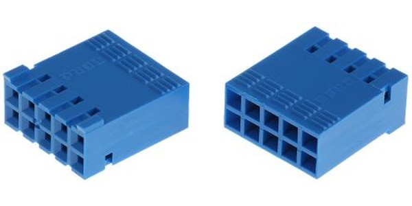 65239-005LF, Conn Housing RCP 10 POS 2.54mm Crimp ST Cable Mount Blue Bag