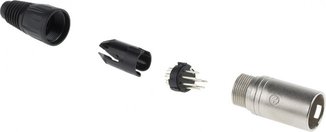 NC7MX, XLR Connectors 7C MALE NICKEL SILVER CONTACTS NC7MX, XLR Connectors 7C MALE NICKEL SILVER CONTACTS