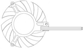 EFB0512HHAFAH, DC Fans DC Mixed Flow Frameless Fan, 45.9x9.8mm, Ball, 3Leads, Lock Rotor Sensor, Tach
