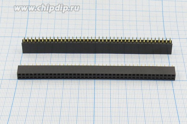 Разъем PBD-2x40 розетка, шаг P2.54, контакты 80P, монтаж на плату