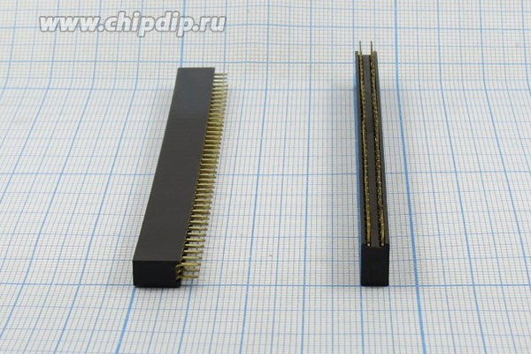 Разъем PBD-2x40 розетка, шаг P2.54, контакты 80P, монтаж на плату