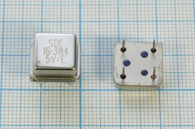 Кварцевый генератор 16.384МГц 5В,HCMOS/TTL в корпусе HALF=DIL8, гк 16384 \\HALF\T/CM\5В\OSC8\