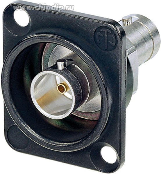 NBB75DFGB, RF Connectors / Coaxial Connectors Recpt D Ground feedthrough black