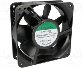 A2123HST-7, Вентилятор осевой, 230В AC, 120x120x38мм, подшипник скольжения, 210(±10%)куб.м/ч, 46дБА