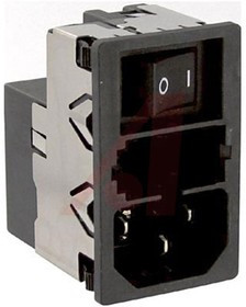 KMF1.1291.11, AC Power Entry Modules 10A 2P SW/1P FUSE 10A/250VAC No/Drawer