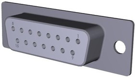 172-E15-203R911, D-Sub Standard Connectors 15 POS. SO./CUP FEM. .225" SP/BL B/S
