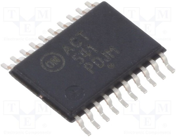 MC74ACT541DTG, IC: digital; buffer,non-inverting,line driver; Ch: 8; SMD; TSSOP20
