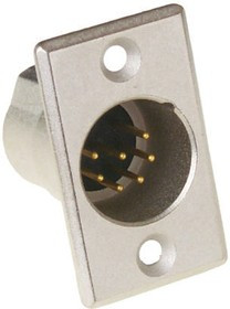 AC7MPNZ, Amphenol Panel Mount XLR Connector, Male, 7 Way, Gold Plating