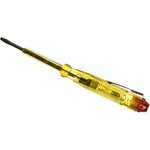 56501, Отвертка индикаторная, желтая ручка 100 - 500 В, 140 мм