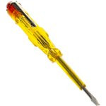 56501, Отвертка индикаторная, желтая ручка 100 - 500 В, 140 мм