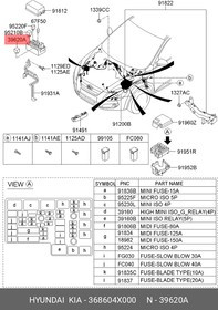 36860-4X000, Реле HYUNDAI Porter KIA Bongo 3 (06-) свечей накала OE