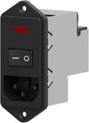 7-6609940-2, Filtered IEC Power Entry Module, IEC C14, Medical, 3 А, 250 В AC, 2-Полюсный выключатель
