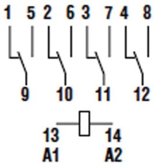 Relay, 4 Form C (NO/NC), 24 V (DC), 600 Ω, 7 A, 250 V (AC), 55.14.9.024.0000 Relay, 4 Form C (NO/NC), 24 V (DC), 600 Ω, 7 A, 250 V (AC), 55.14.9.024.0000