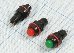 Переключатель кнопочный, d10, 220В, 1.0А, OFF-ON, черный, контакты 2C, DS-211 Переключатель кнопочный, d10, 220В, 1.0А, OFF-ON, черный, контакты 2C, DS-211