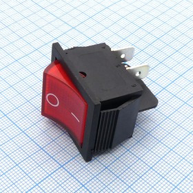 DS SC-767 OFF-ON красн 20А, 2положения клавиши, 2 группы на замыкание