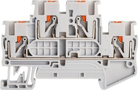 Клемма двухъярусная 2.5кв.мм, PUSH-IN