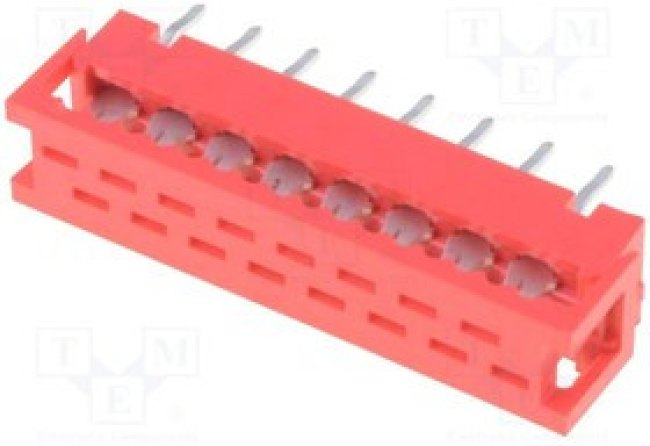 DS1015-02-16R6, Разъем Micro-MaTch Разъем PIN 16 IDC,THT плату,на шлейф