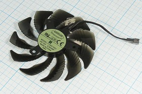 Вентилятор 92x92x15, напряжение 12В, ток 0,35А, выводы 4L, подшипник качения, T129215SU