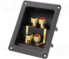 CL2151, Зажим, для громкоговорителей, с перемычками, на панель, винтами