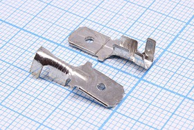 Клемма штекер 6,3x0,8x10, 1-2,5S, латунь луженая, [дл шт-10xоб; №1162 A клемма штек 6,3x0,8x10\1-2,5S\лат луж\\\[дл шт-10xоб