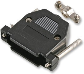 SH158-25TBLK, Корпус разъема, Hood, D Sub Connectors, 25-сторонний, 180°, Корпус из Пластика