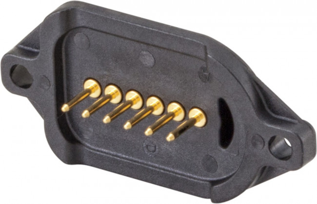 M9K701-400L, MultiMag 6, Straight Panel Mount Female Magnetic Connector, PCB Termination M9K701-400L, MultiMag 6, Straight Panel Mount Female Magnetic Connector, PCB Termination