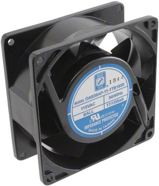 OA938AP-11-1TB1855, AXIAL FAN, BALL, 55CFM, 40DB, 15W, 115V